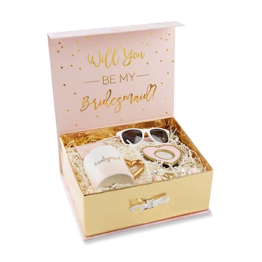 Kate Aspen&#xAE; Pink &#x26; Gold Will You Be My Bridesmaid Kit